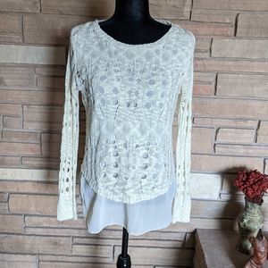 Cute cream colored two layer sweater